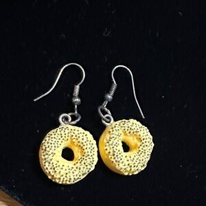 Yellow Bagel Earrings